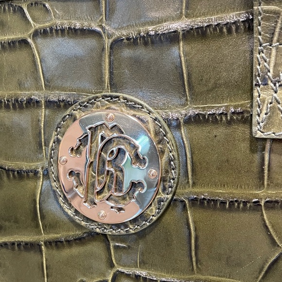 Roberto Cavalli moss green tote - purse NWT - Picture 4 of 15